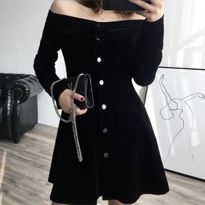 Little black dress off shoulder XS